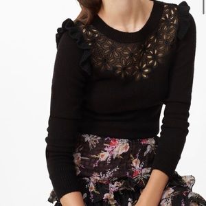 Rebecca Taylor Emilie Embroidered Sweater